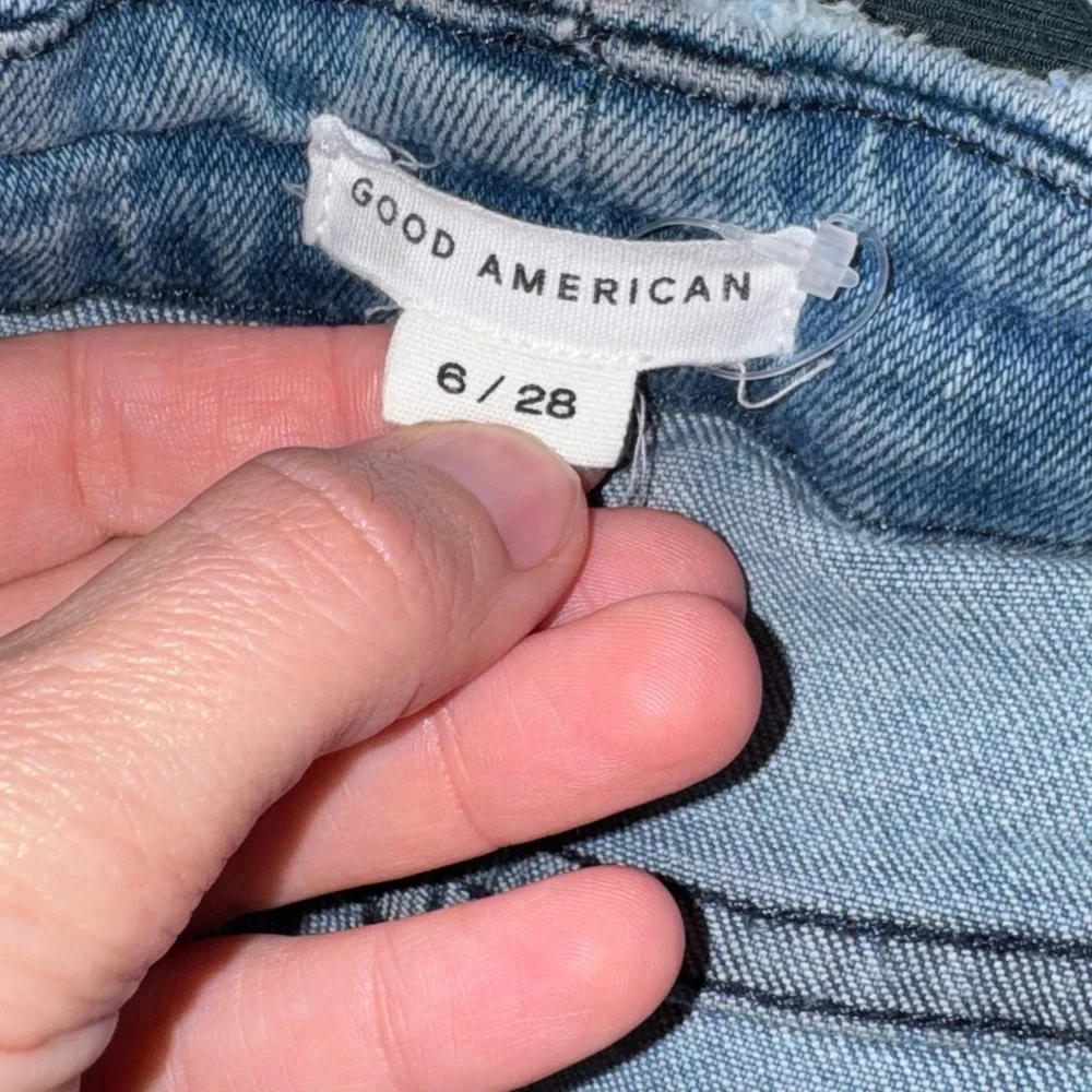 Good America High Waist Stretchy Ankle Straight Leg Jeans Size 28